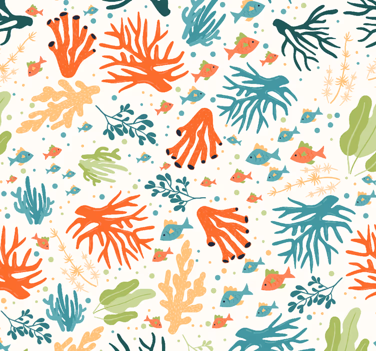 Mariene botanische producten behangpapier natuur - TenStickers