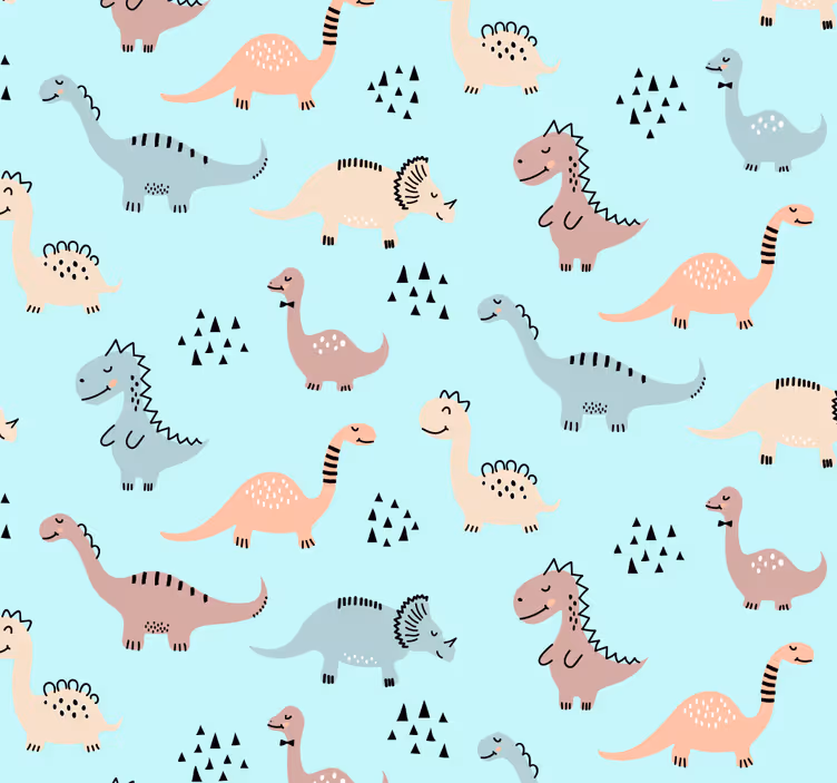 Dinosaurus patroon behang - TenStickers