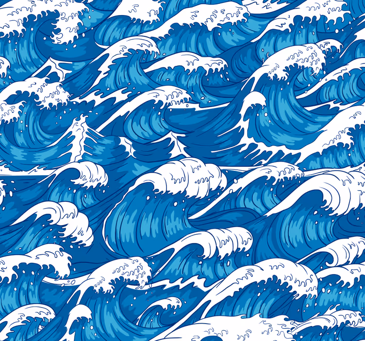 Oceanische golven behangpapier natuur - TenStickers