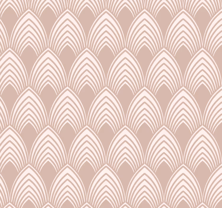 Vintage geometrisch ontwerp roze behang - TenStickers