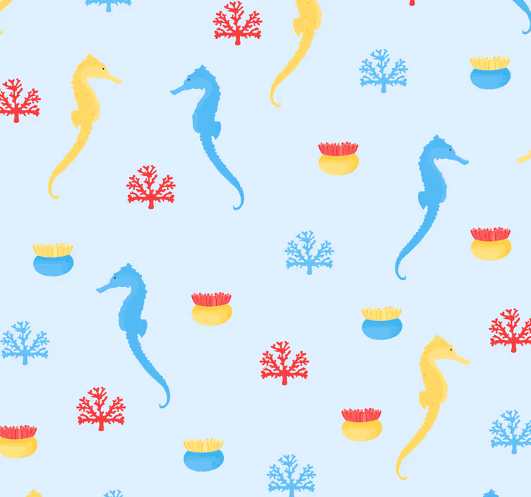 Marien motief vissen behang - TenStickers