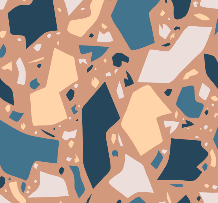 Abstracte vormenfusie behang andere patronen - TenStickers