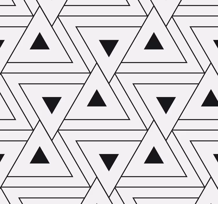 Behang geometrisch driehoekig patroon - TenStickers