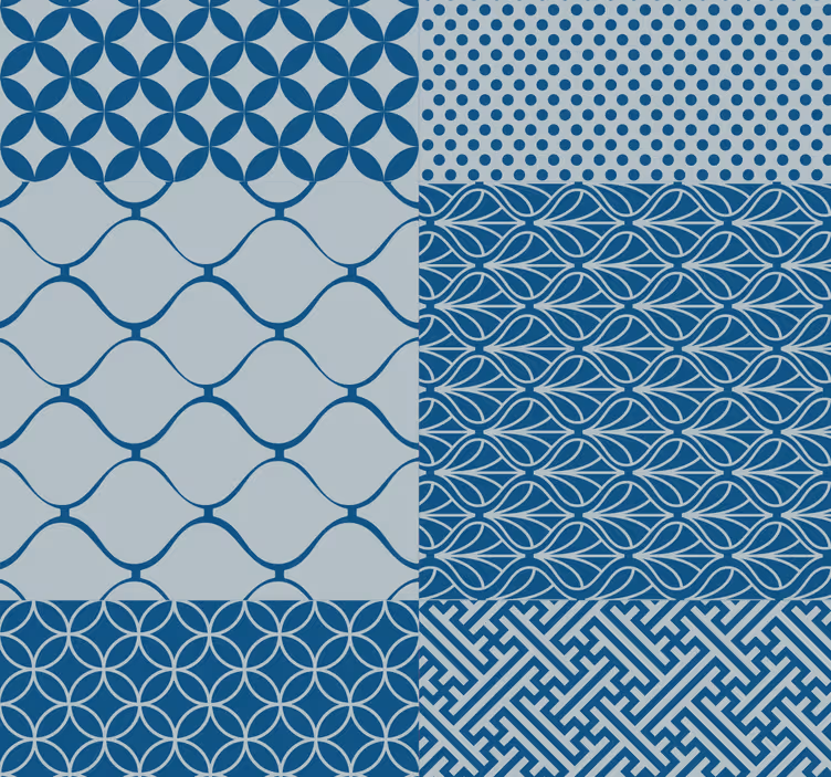 Geometrisch patroonspel behang tegels - TenStickers