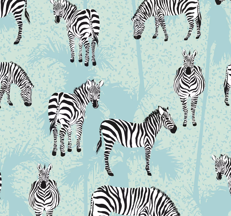 Zebrapatroon zebra behang - TenStickers