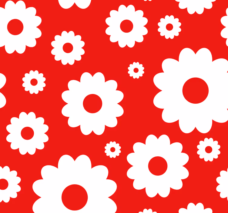 Bloemmotief weergave bloemen behang - TenStickers