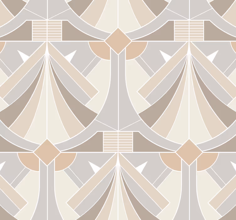 Art deco geometrisch ontwerp behangpapier ingang - TenStickers