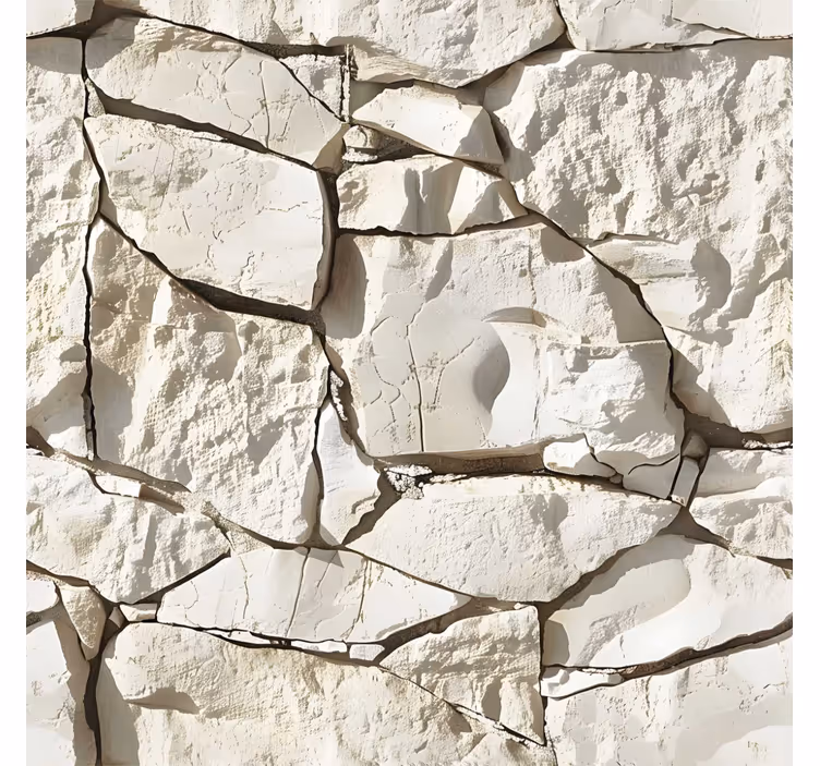 Licht beige bakstenen behang - TenStickers