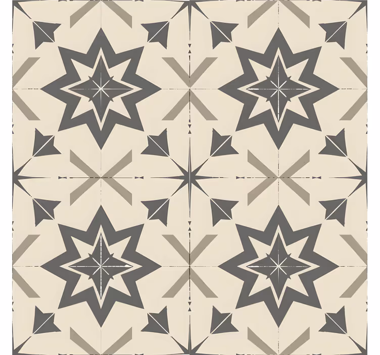 Beige sterrenontwerp behang tegels - TenStickers