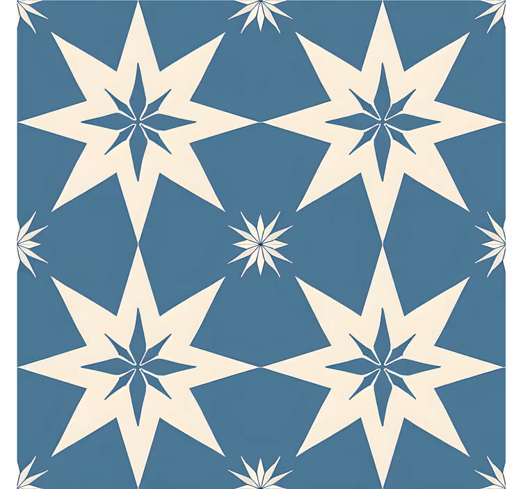 Blauw sterrenontwerp behang tegels - TenStickers