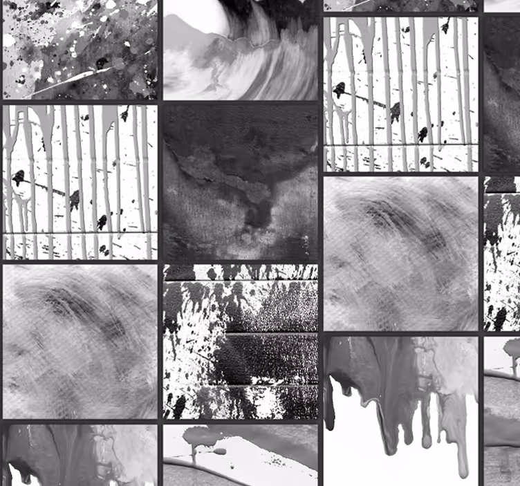 Monochrome vloeibaarheid behang abstract - TenStickers