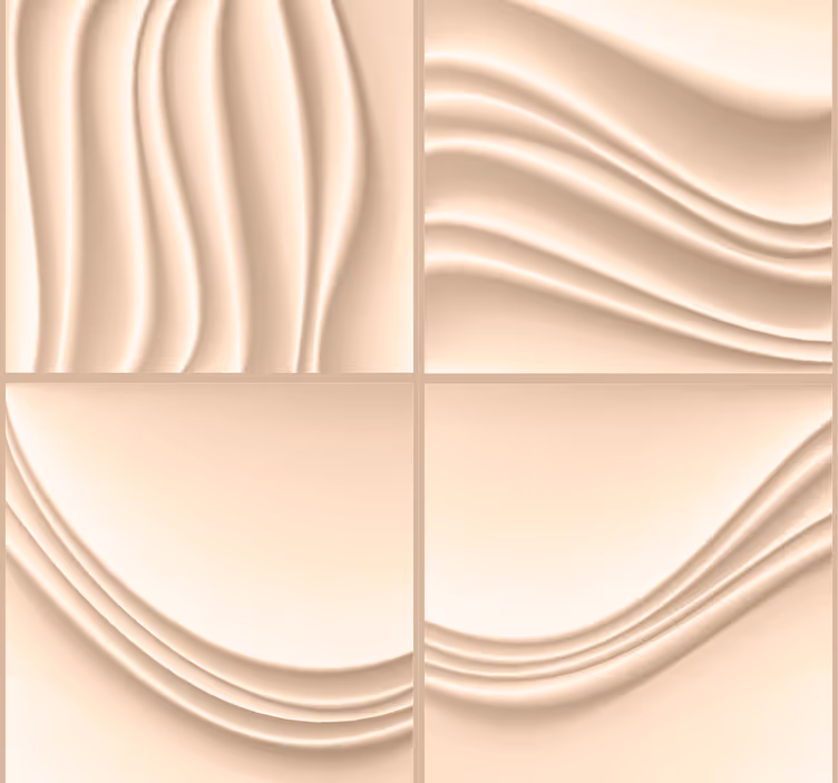 Gebogen textuurpanelen behang abstract - TenStickers