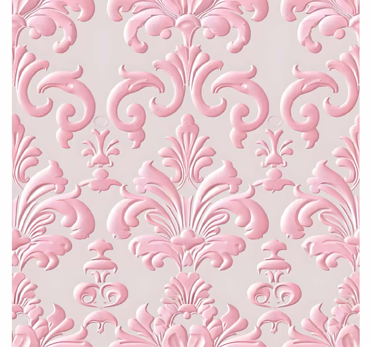 Roze patroon barok behangpapier - TenStickers