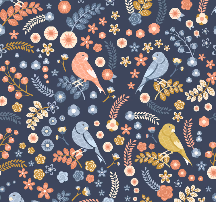 Behang natuur Noordse stijl emily flowers nor - TenStickers