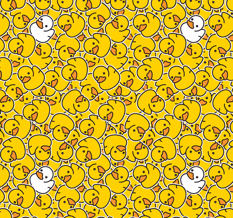 Behang modern schattige witte eend - TenStickers