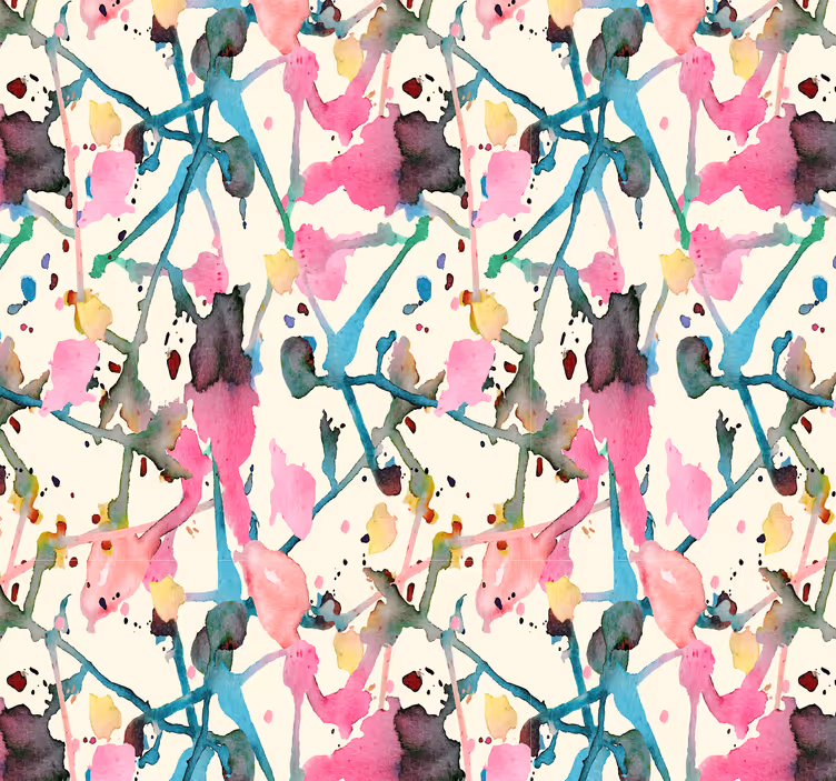 Abstract ontwerp behang Aquarella kunst - TenStickers