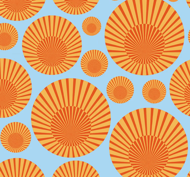70's zonneschijn behang woonkamer - TenStickers