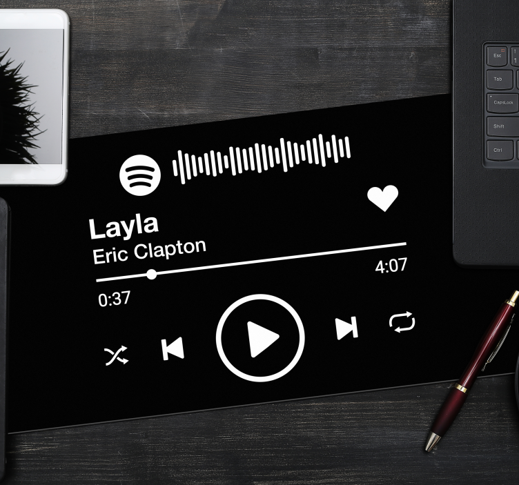 Muismat met naam Spotify Meerdere kleuren - TenStickers