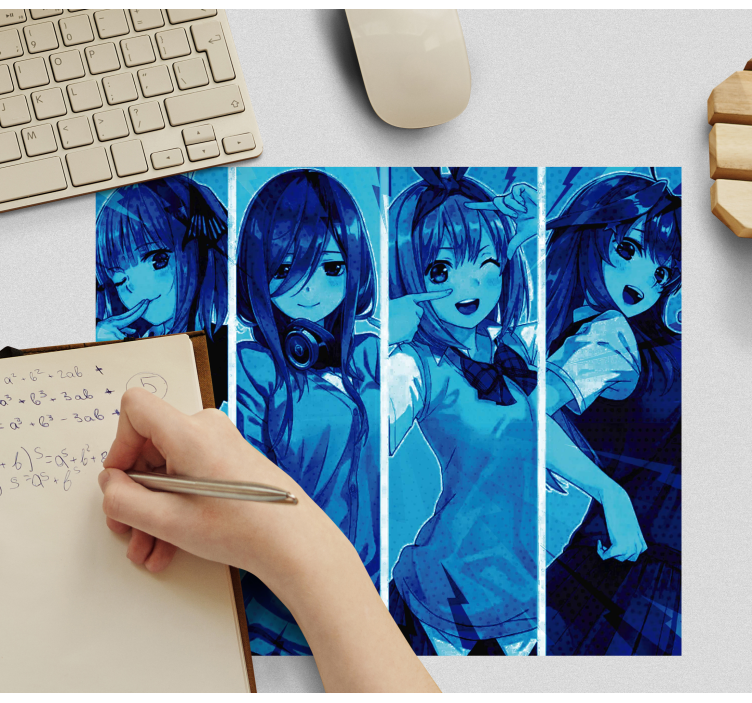 Gaming muismat Anime meisjes blauw - TenStickers