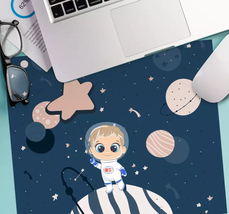 Anime muismat schattig astronautenpersonage - TenStickers