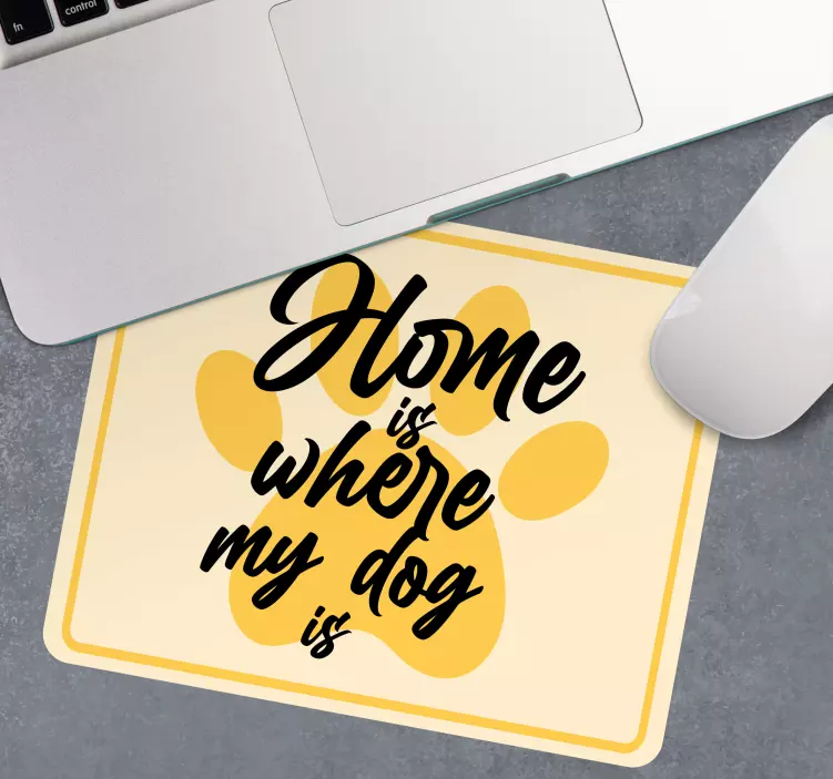 Citaat muismat pootafdruk citaat - TenStickers