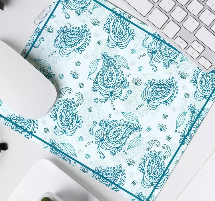 Elegant bloemenmotief patronen muismat - TenStickers