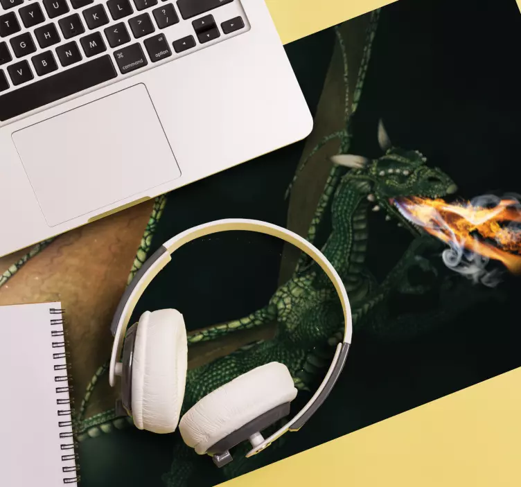 Gaming muismat ferocious dragon battle - TenStickers