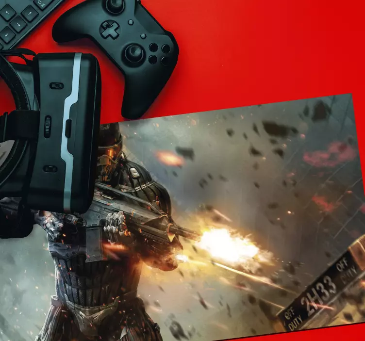 Gaming muismat futuristische soldaat actie - TenStickers