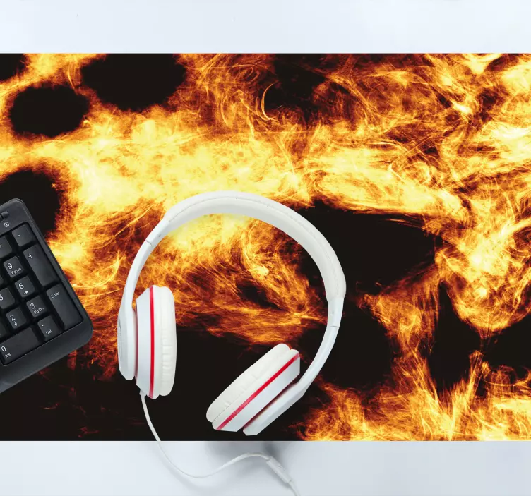 Gaming muismat vurige abstracte textuur - TenStickers