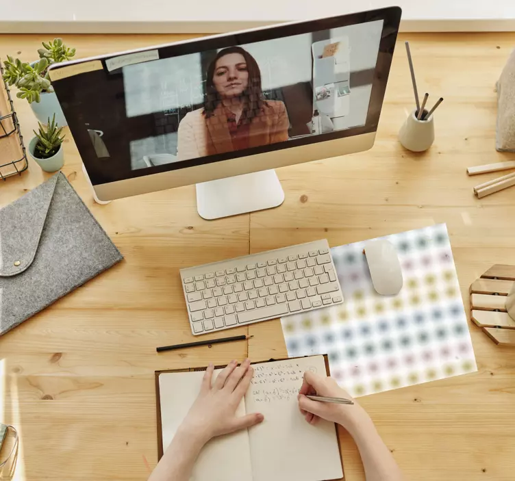 Geometrische gekleurde stippen patronen muismat - TenStickers