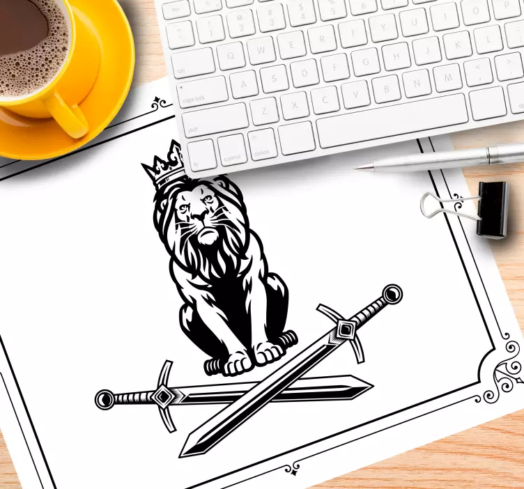 Koninklijke leeuw embleem muismat - TenStickers