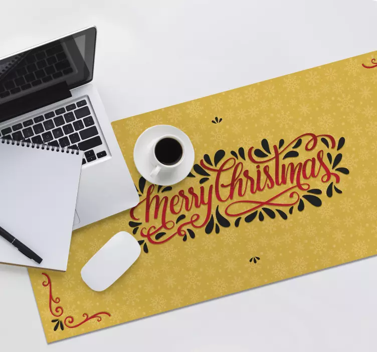Muismat kerst feestelijke typografie accent - TenStickers
