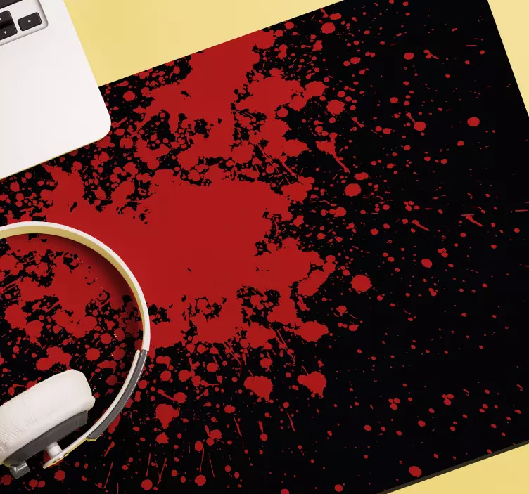 Originele muismat abstract rode spatten - TenStickers