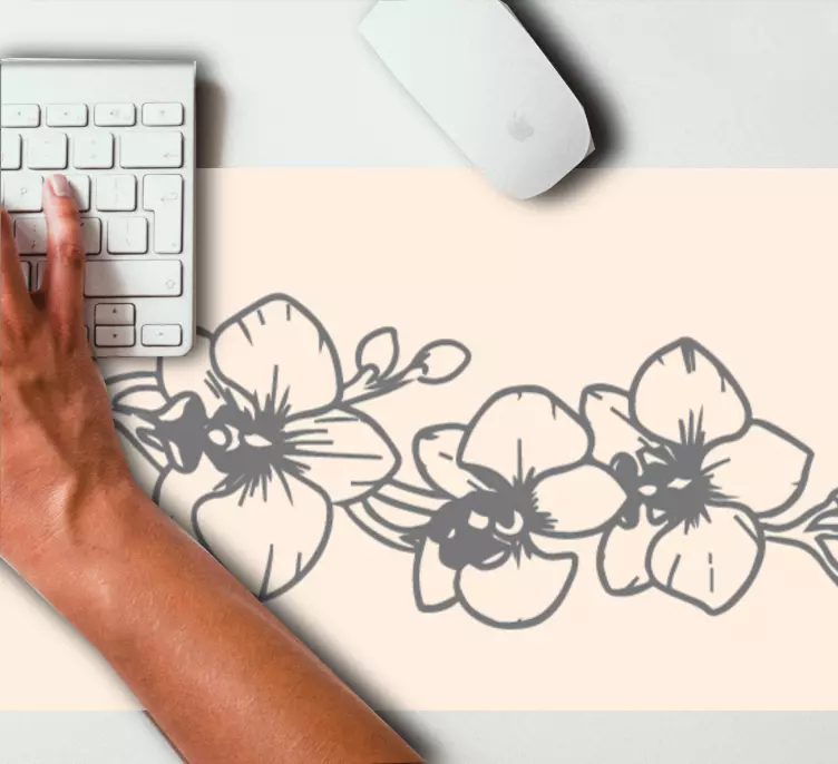 Originele muismat bloeiende orchideeën patronen - TenStickers