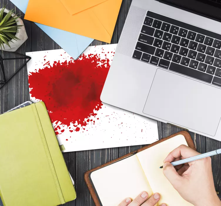 Originele muismat dynamisch rood spatten - TenStickers