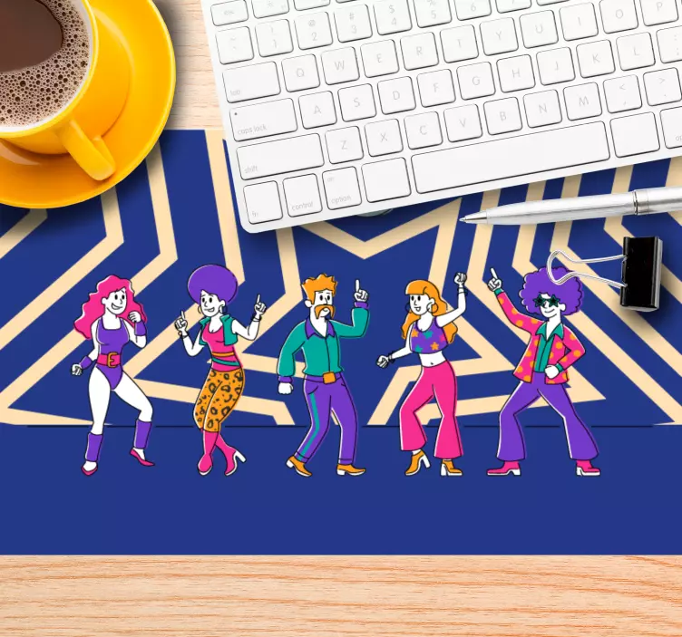 Originele muismat retro danspersonages - TenStickers