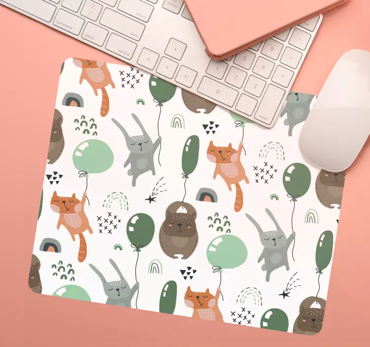 Originele muismat schattige dieren speeltijd - TenStickers