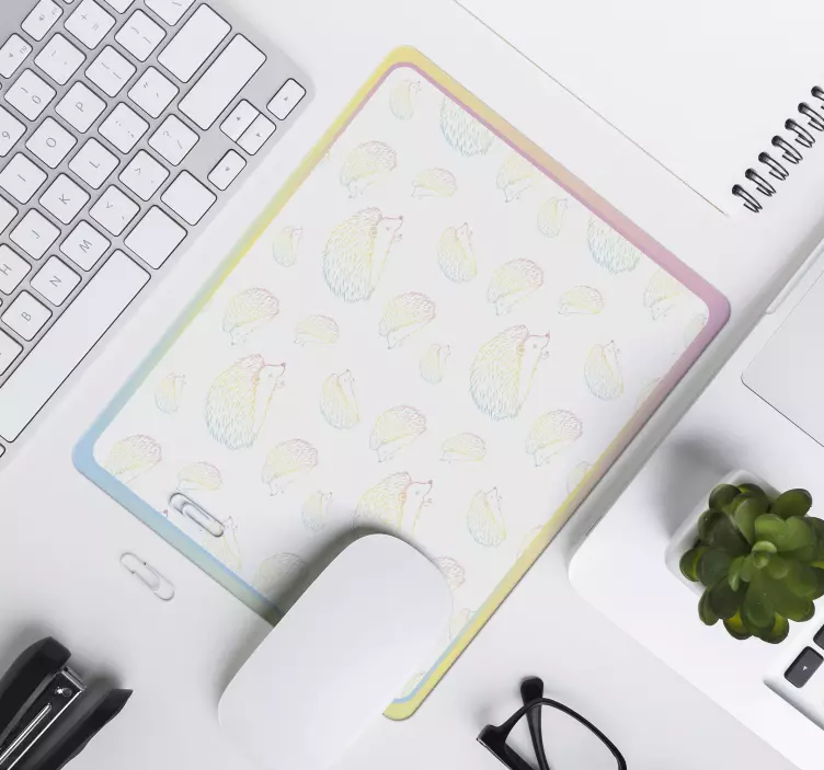 Originele muismat schattige egeltjes illustratie - TenStickers