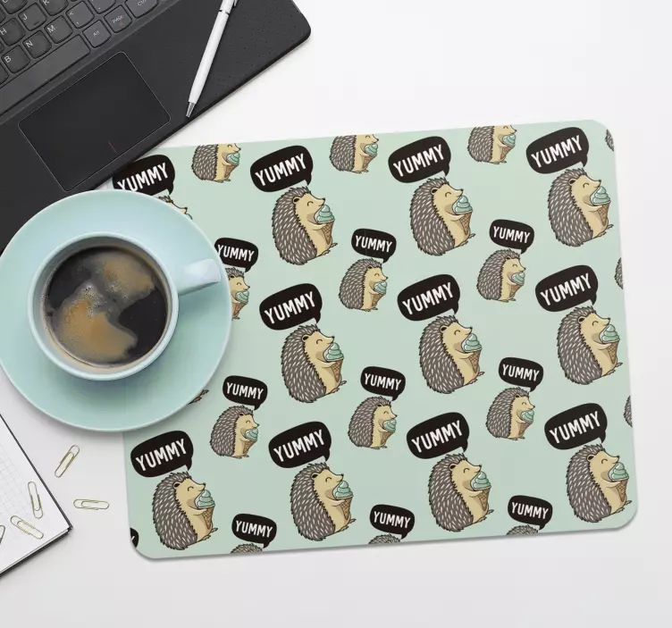 Originele muismat schattige egeltjes karakters - TenStickers