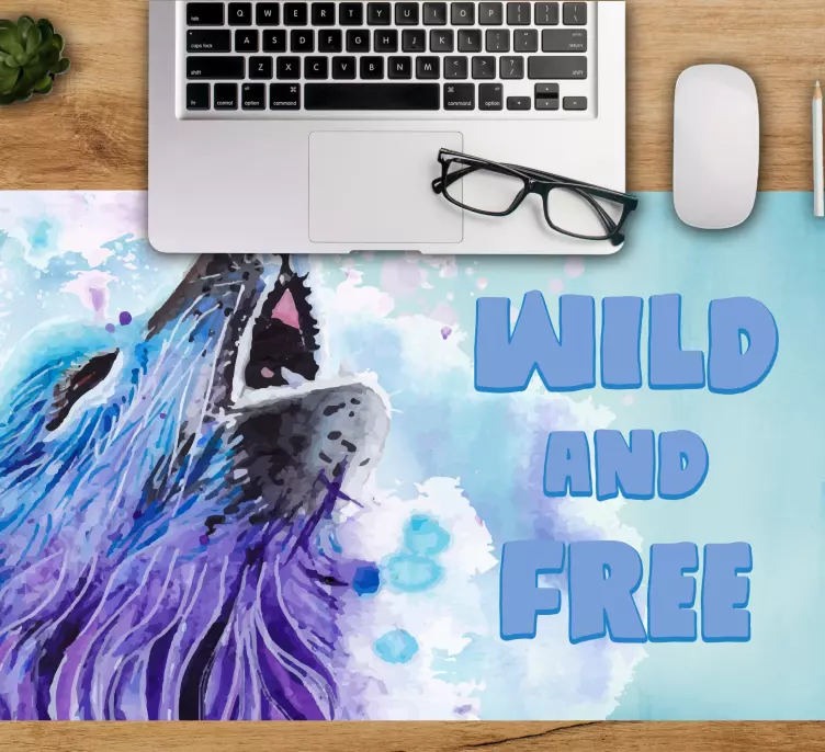 Originele muismat wolf huilende uitdrukking - TenStickers