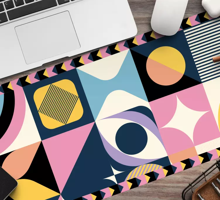 Patronen muismat abstract geometrische compositie - TenStickers