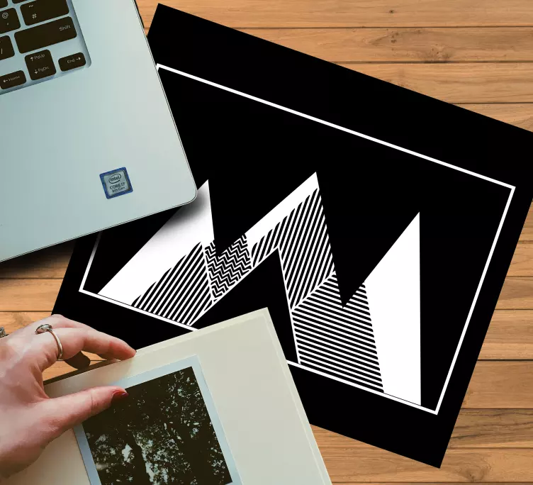 Patronen muismat abstract geometrische pieken - TenStickers