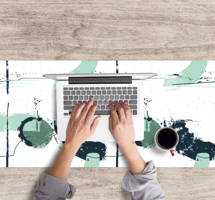 Patronen muismat abstracte spettervormen - TenStickers