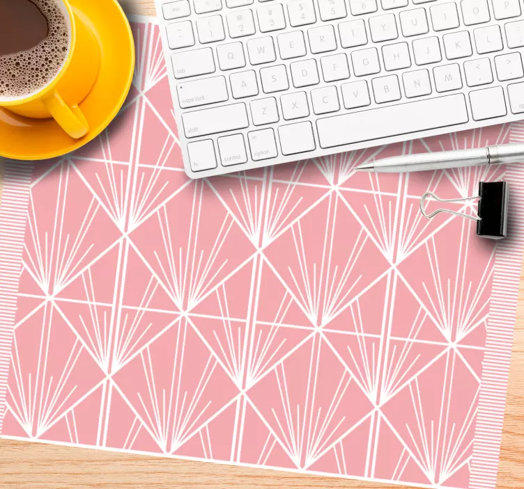 Patronen muismat geometrisch roze patroon - TenStickers