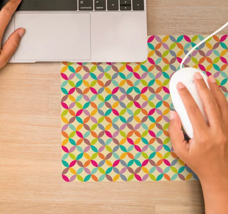 Patronen muismat levendige hoekige vormen - TenStickers