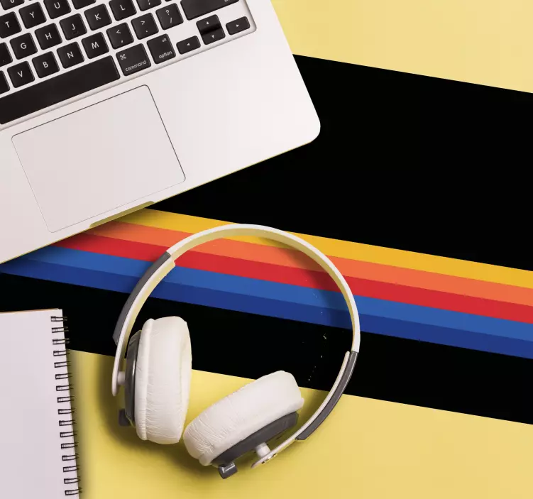 Vintage kleur strepen patronen muismat - TenStickers