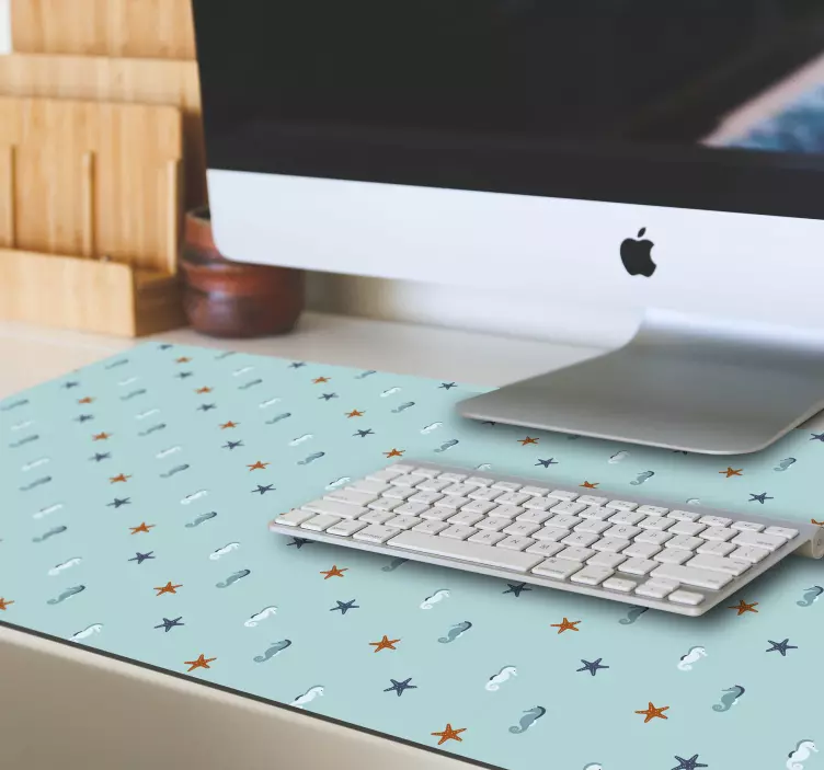 Zeepaardje zeester patroon patronen muismat - TenStickers