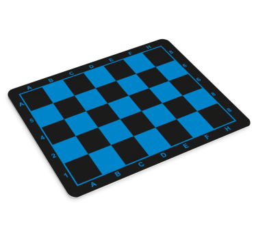 Gaming muismat blauw en zwart minimalistisch schaakbord - TenStickers