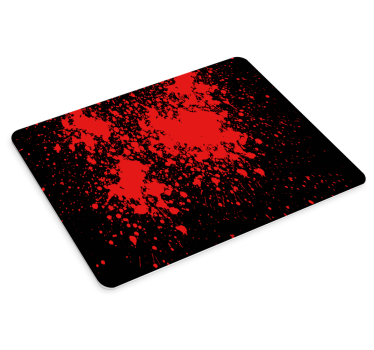Originele muismat abstract rode spatten - TenStickers