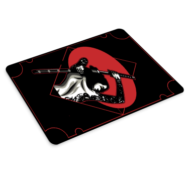 Samurai krijger omhelst gaming muismat - TenStickers